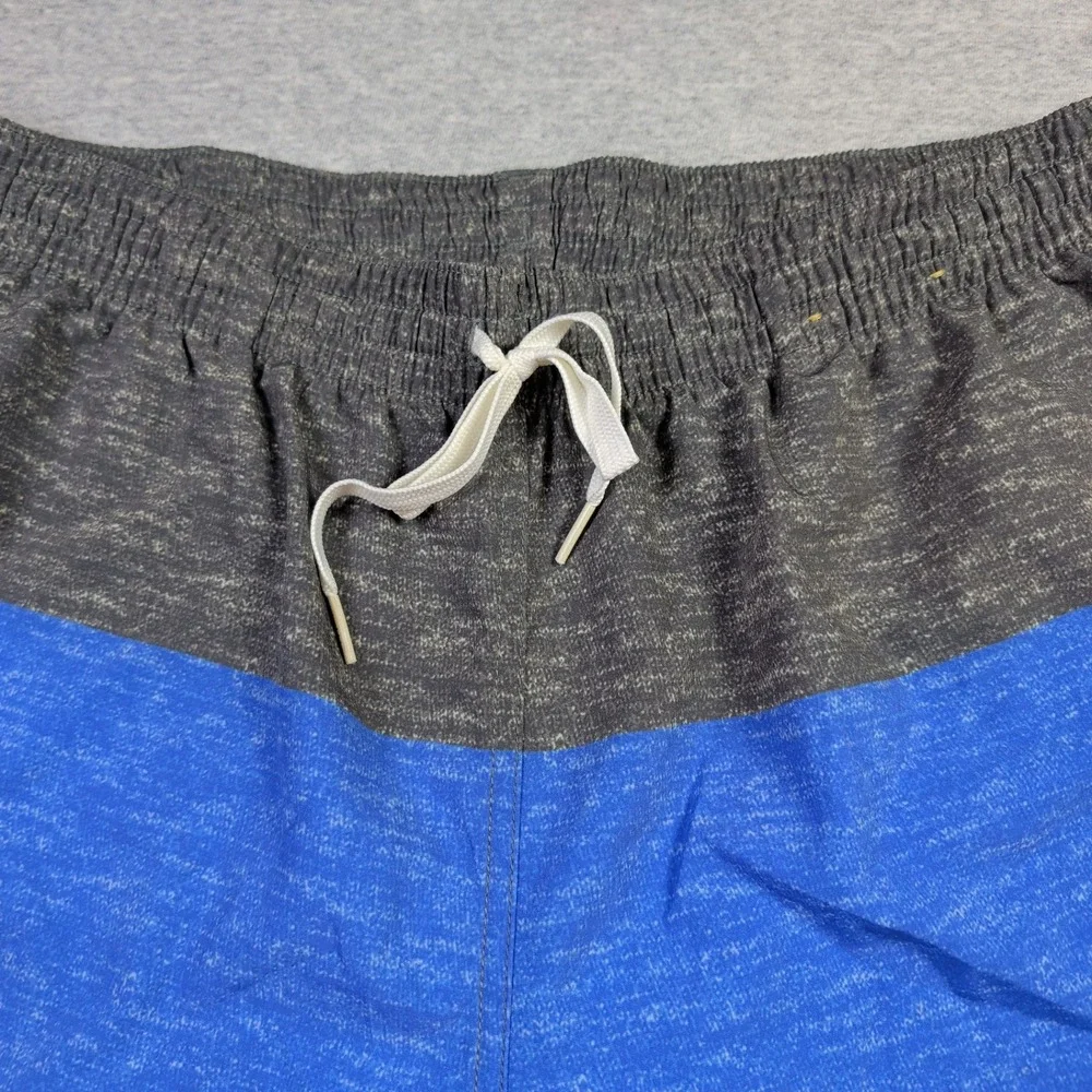 Chubbies Mens XL Colorblock Swim Trunks Grey Blue Turquoise 7 Inch Inseam Shorts